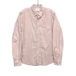 Topman Button Down Long Sleeve Shirt Mens XL Stretch Front Pocket Cotton Blend